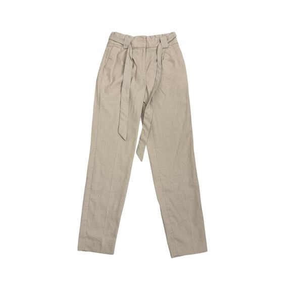Express High Waist Tie Belt Khaki Casual Dress Pants Size Women's 00 - Picture 1 of 3